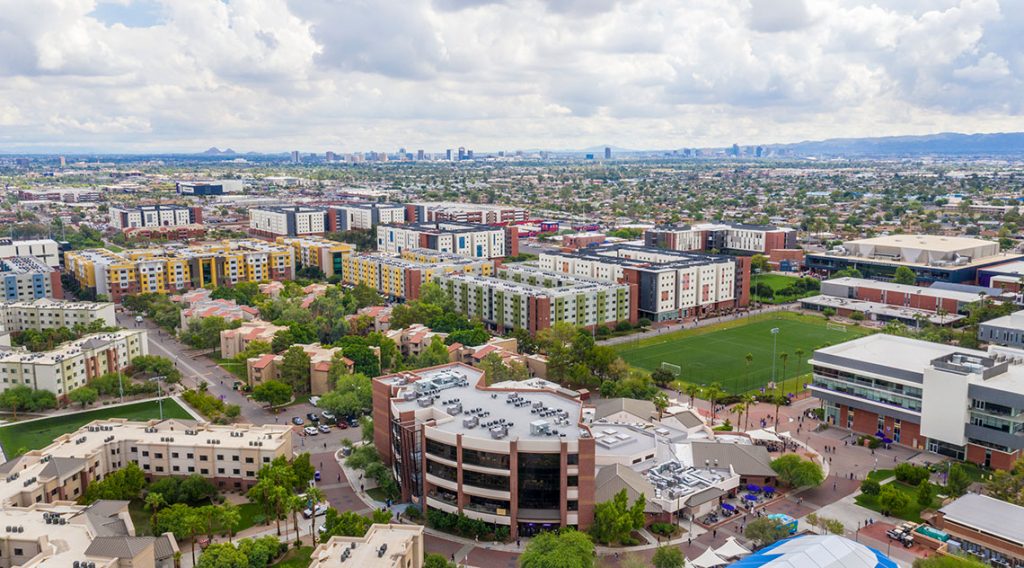 Aerial view of GCU campus.